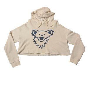 Grateful Dead Bear Graphic Crop Hoodie